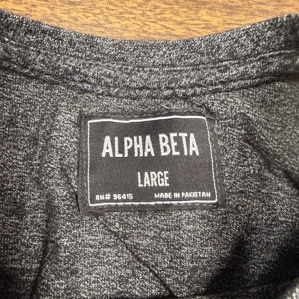 🦕 Men's Gray Dinosaur 🦖 Patterned Short Sleeve Tee by Alpha Beta Size Large - Picture 2 of 6